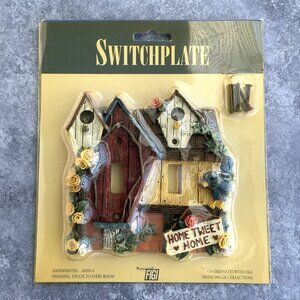 FIGI Double Light Switch Plate Cover Garden Home Tweet Home Cottagecore Country